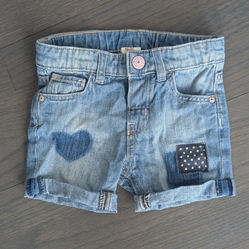 H&M Baby Girls Denim Shorts, Blue, 6-9 Months
